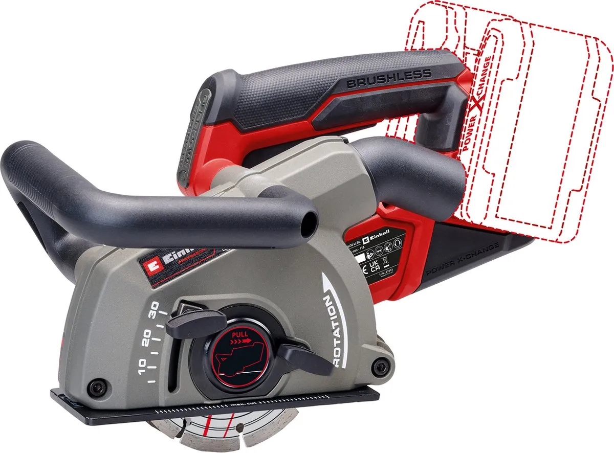 Einhell Professional TP-MA 36/30 Li Muurfrees - 36V - Ø125mm - Rood/Zwart