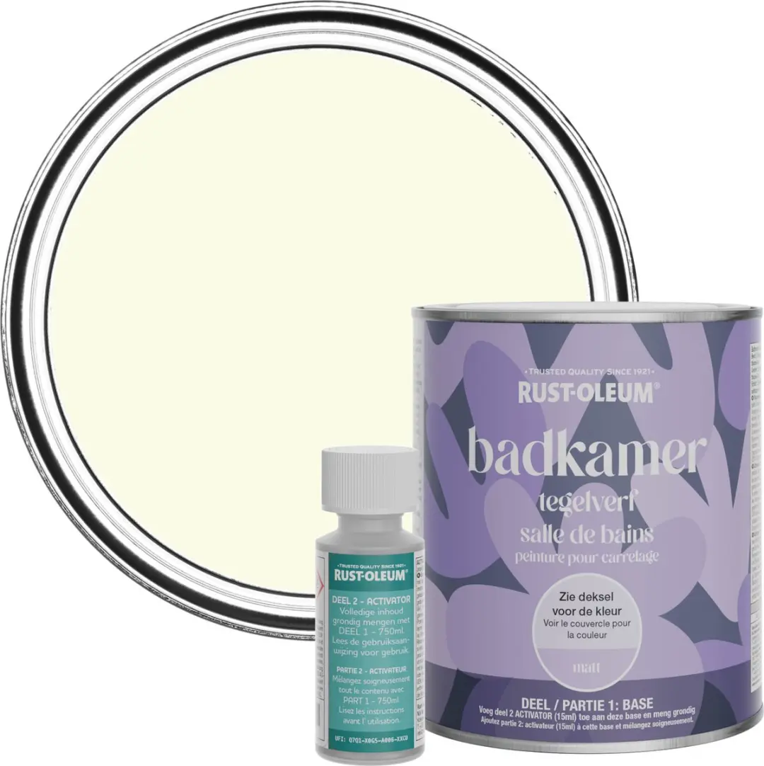 Rust-Oleum Badkamer Tegelverf Matt Gebroken wit 750ml