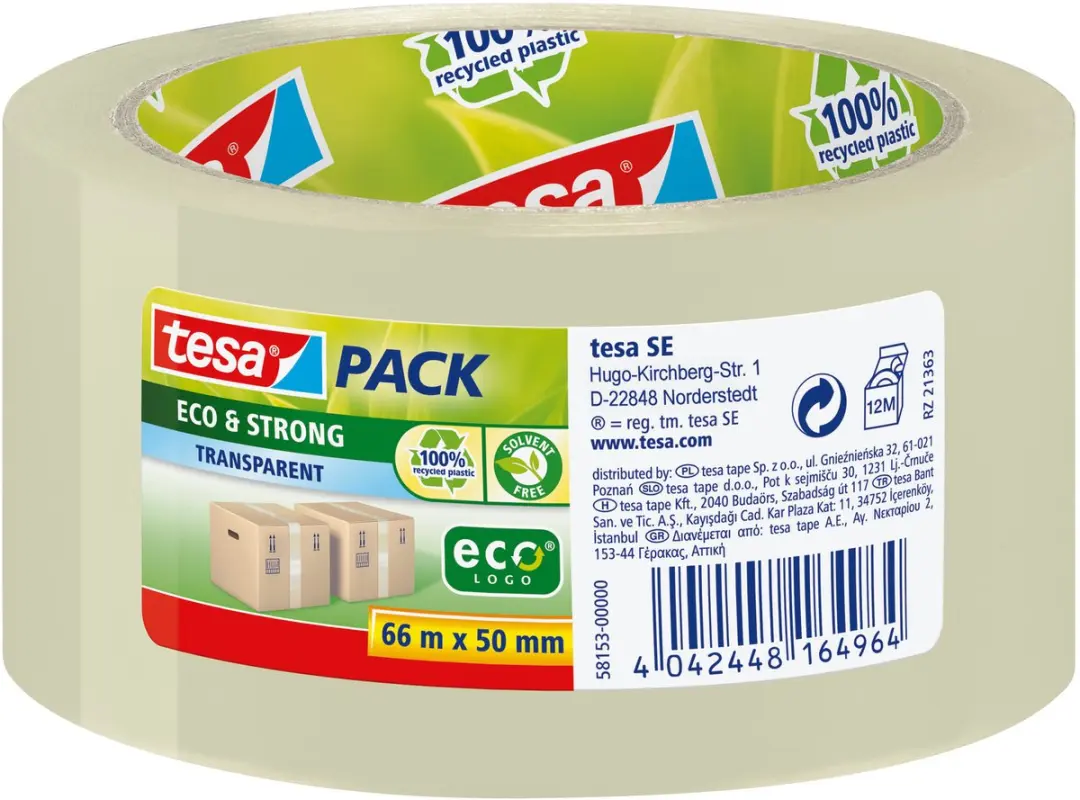 Tesa Eco Strong Transparant Tape 66m x 50mm