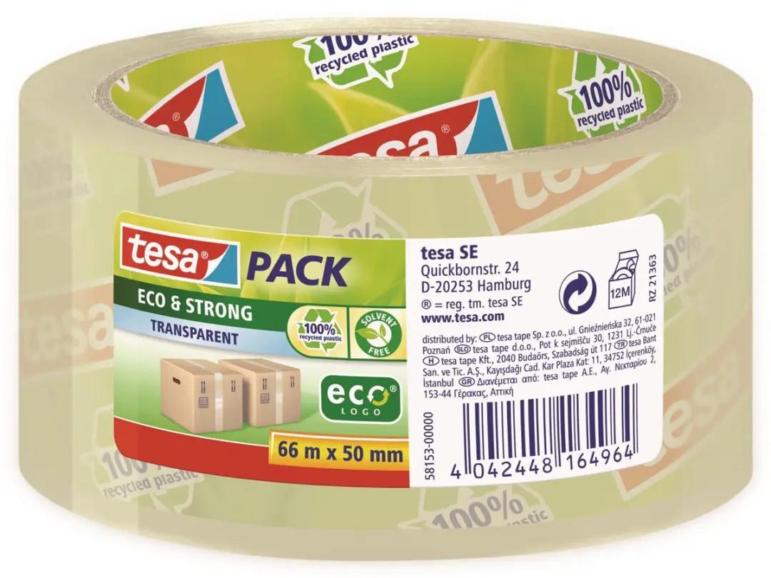 Tesa Eco Strong Transparant Tape 66m x 50mm