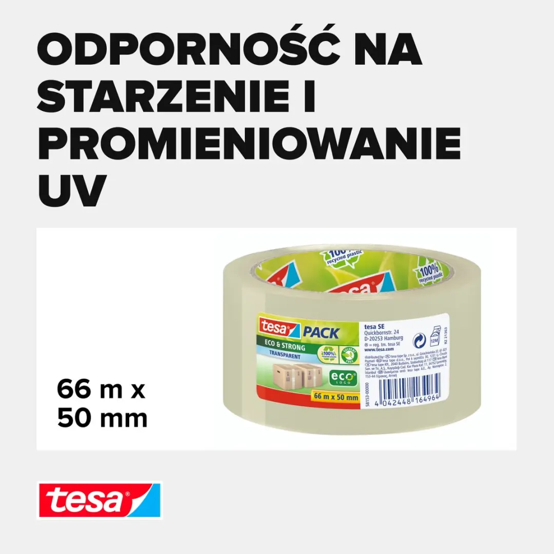 Tesa Eco Strong Transparant Tape 66m x 50mm