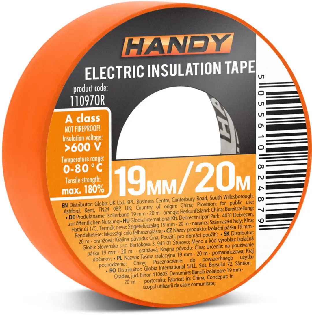 Handy Isolatietape Oranje 20m x 19mm