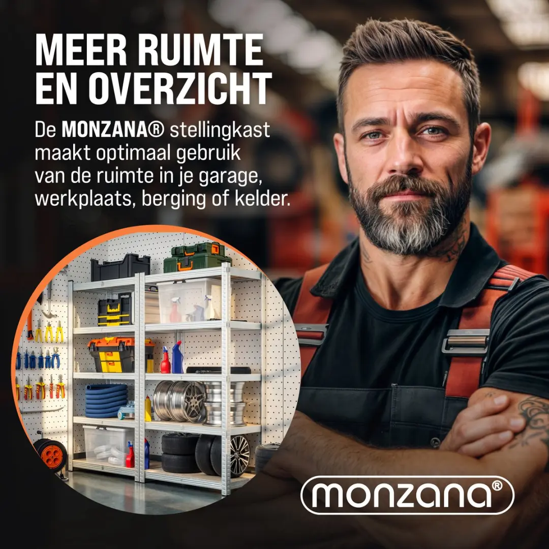 Monzana Opbergrek 108128 - Set van 2 - 700kg - Zilver