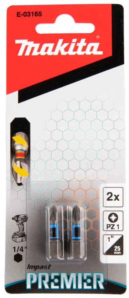 Makita Slagschroefbit PZ1x25mm XTT Impact Premier E-03165 - afbeelding 3 van 6