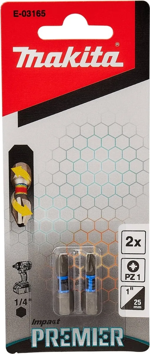 Makita Slagschroefbit PZ1x25mm XTT Impact Premier E-03165 - afbeelding 5 van 6