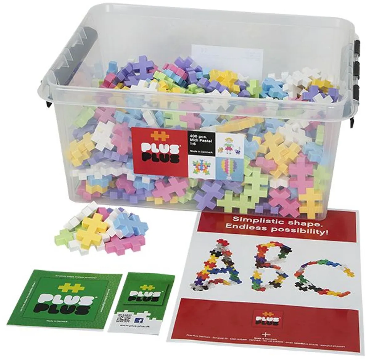 Plus-Plus BIG Pastel Mix Bouwset 400 Stuks - Multicolor
