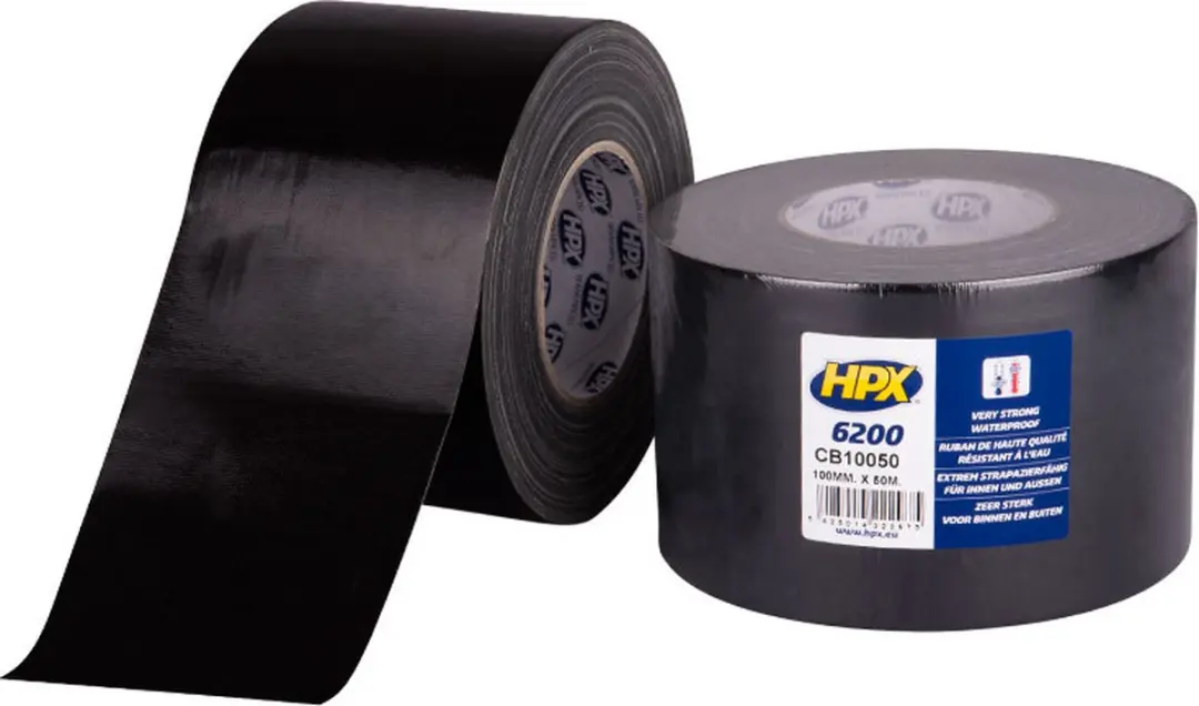 HPX Pansertape 75mm x 50m - Zwart