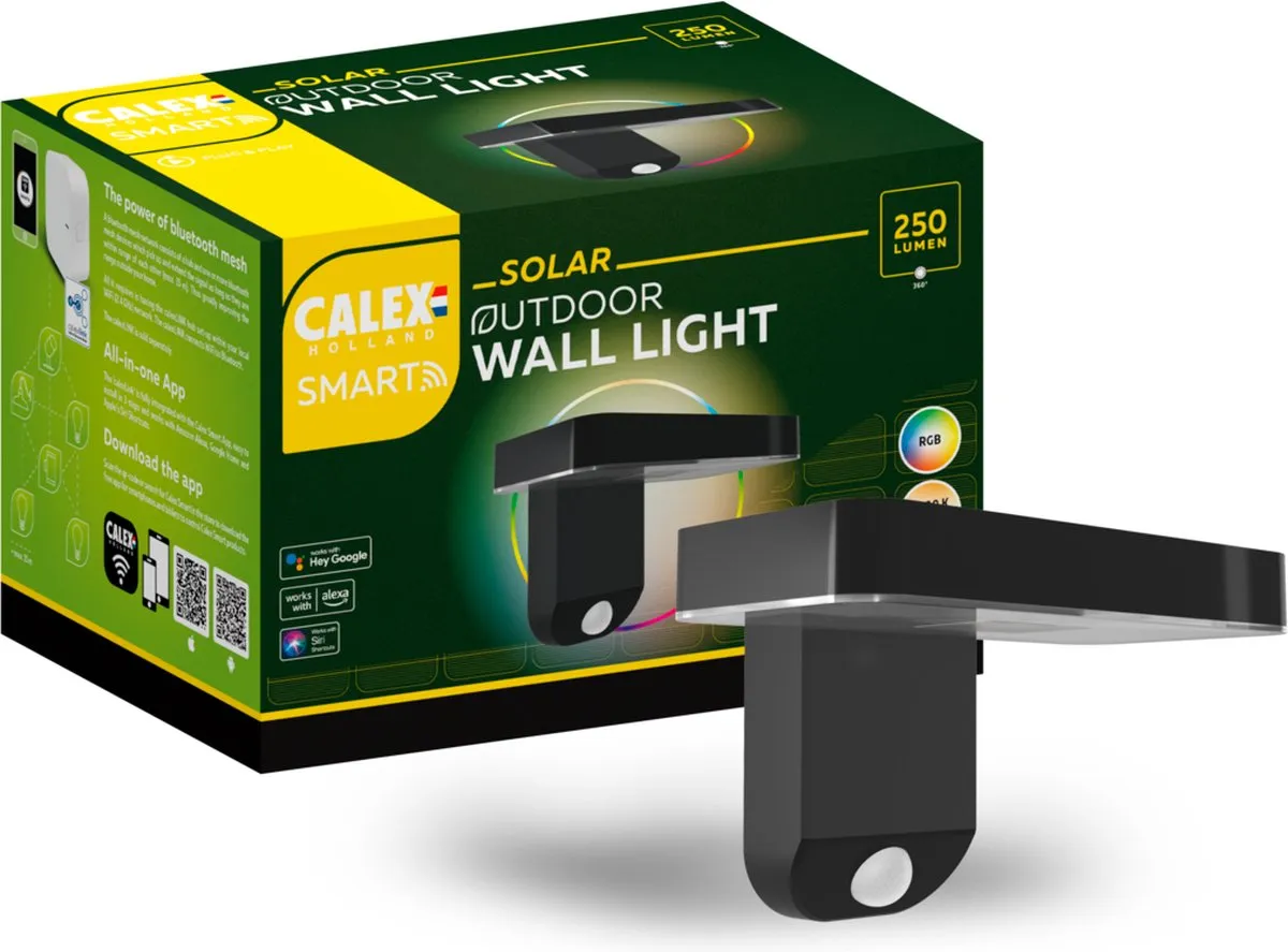 Calex Smart Outdoor Wandlamp RGBW Zwart