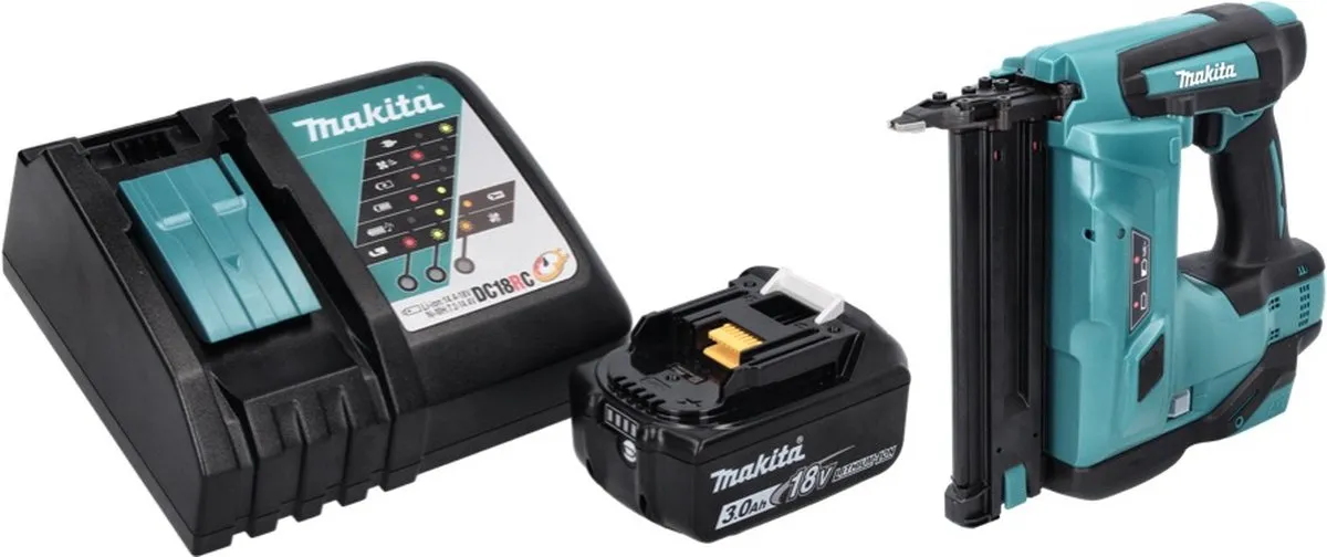 Makita DBN 500 RF1 Accu Spijkermachine 18V - 3.0Ah