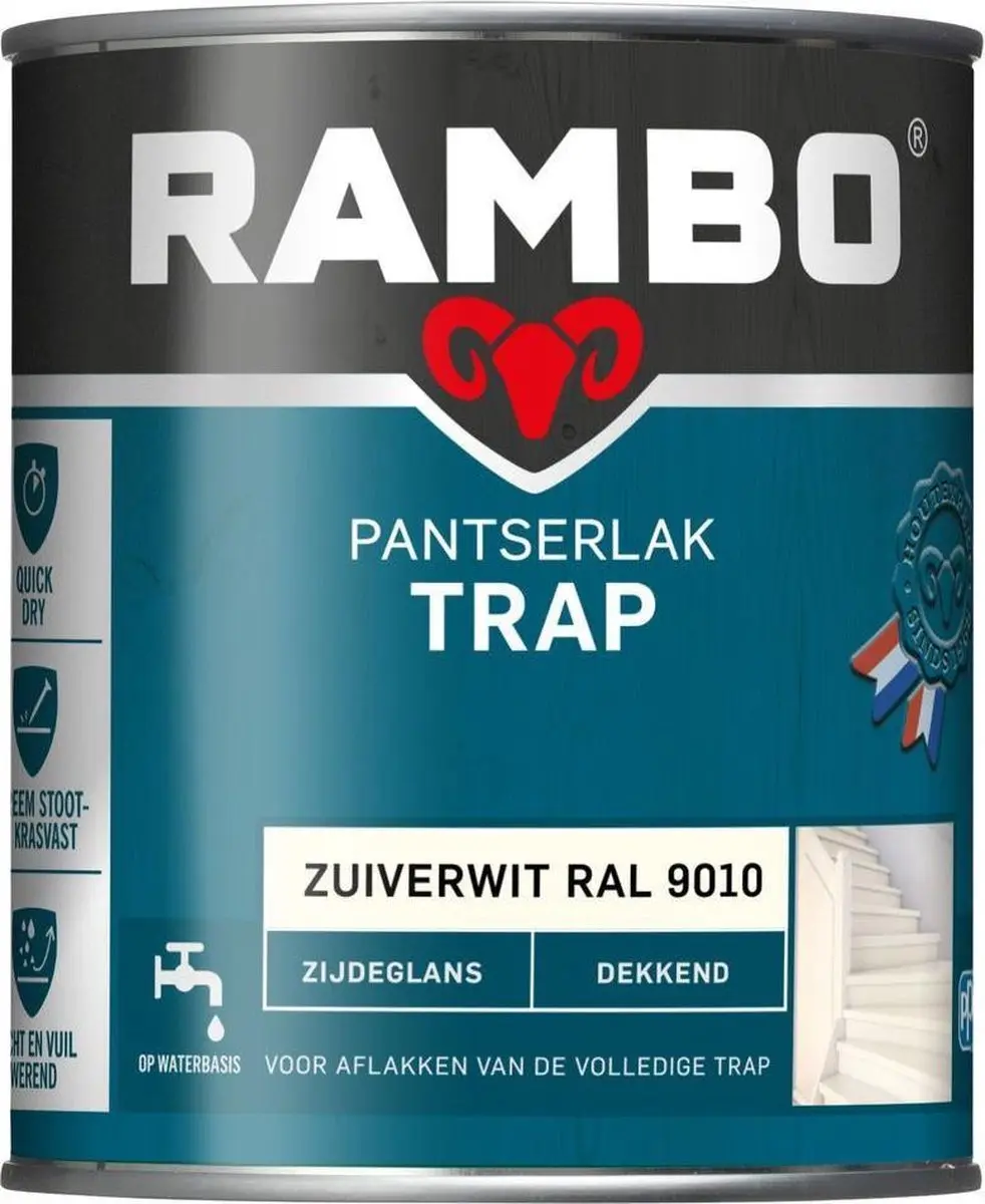 Rambo Pantserlak Trap Zijdeglans RAL 9010