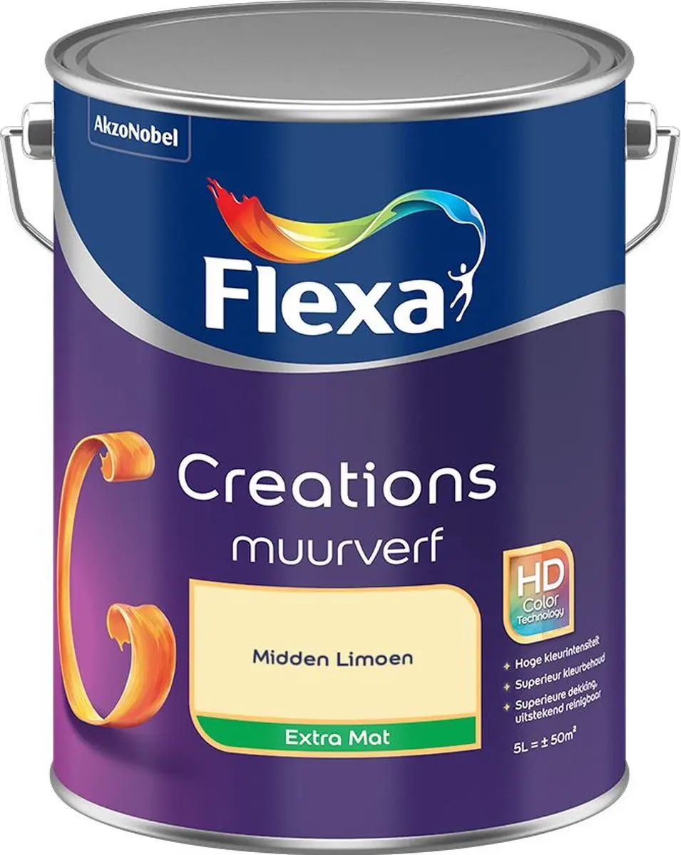 Flexa Creations Muurverf Extra Mat Midden Limoen 5L