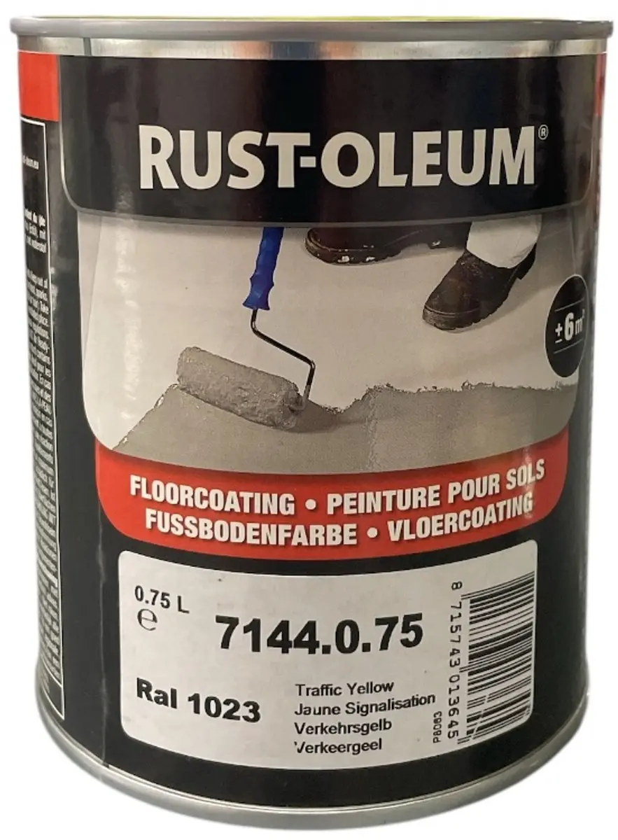 Rust-Oleum Vloercoating 750ml Verkeersgeel RAL 1023