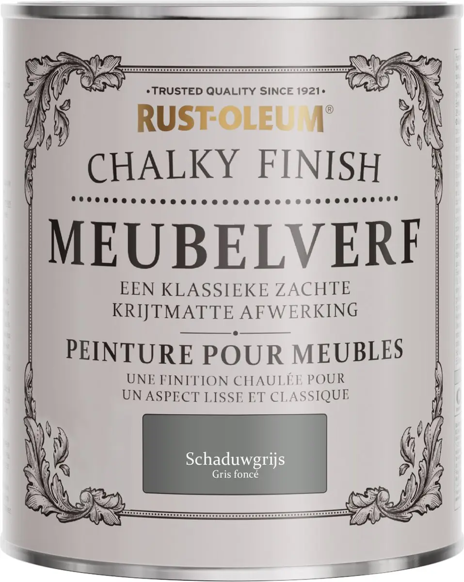 Rust-Oleum Grey Chalky Finish Meubelverf 750ml - Schaduwgrijs