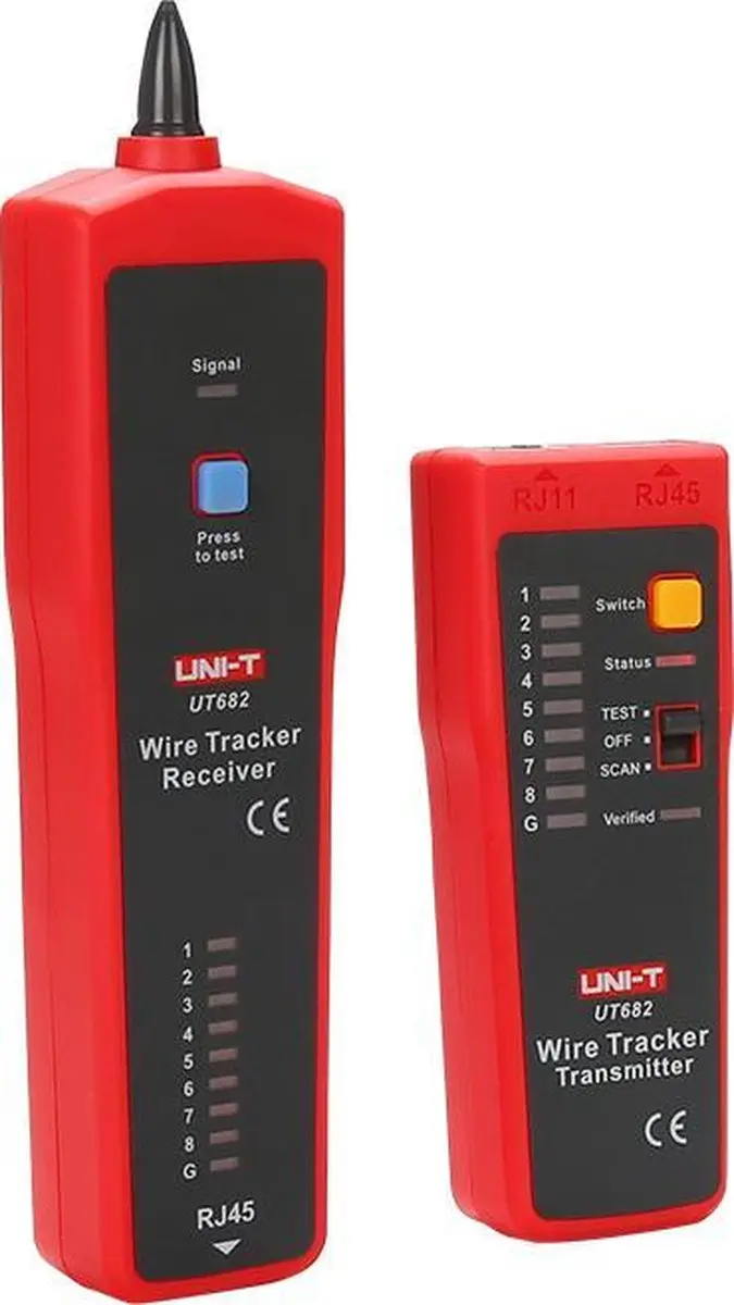 UNI-T UT682 Kabelzoeker & Tester - Rood