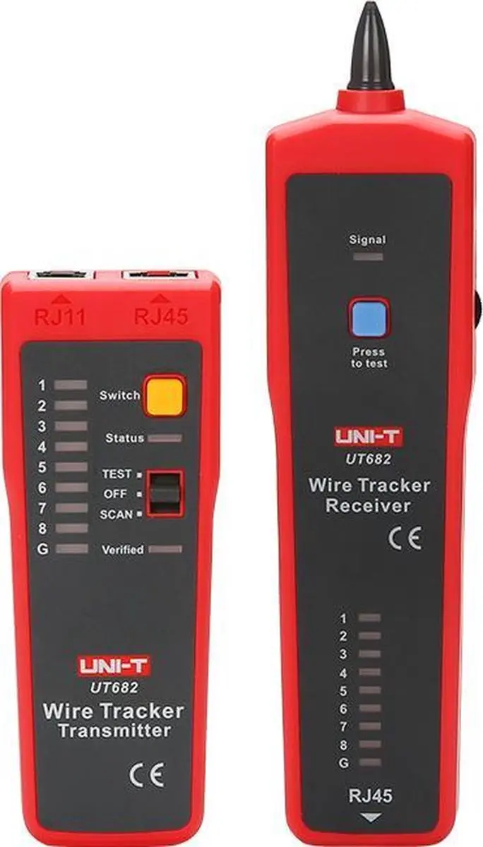 UNI-T UT682 Kabelzoeker & Tester - Rood