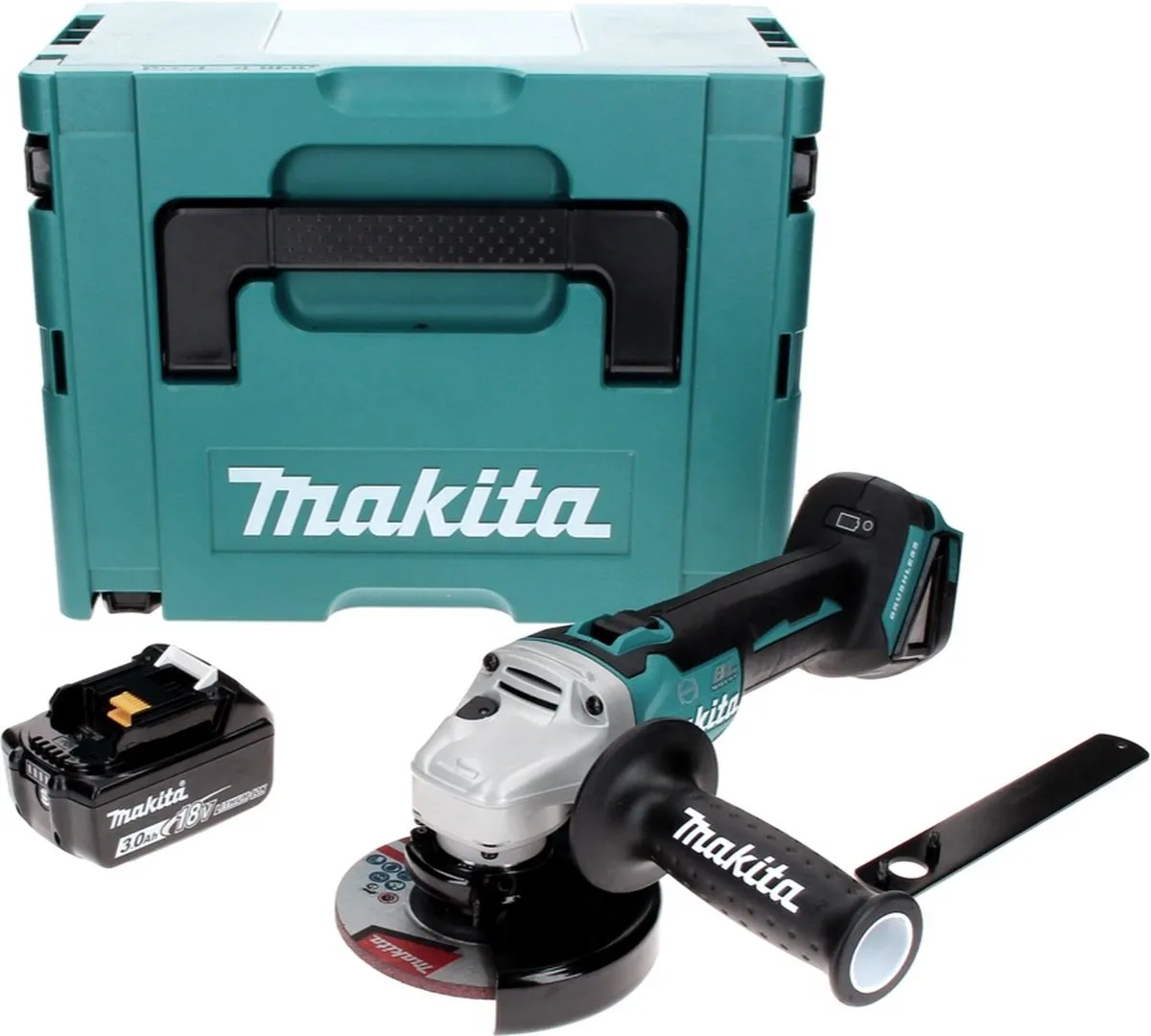 Makita DGA 506 F1J Haakse Slijper 18V 125mm - 1x 3.0Ah Accu - afbeelding 2 van 5