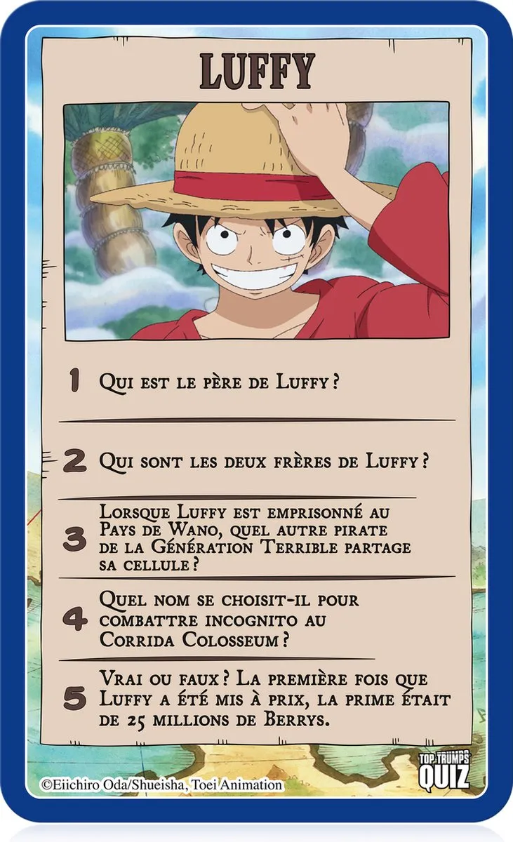 Winning Moves One Piece Quiz Bordspel - 2-6 Spelers