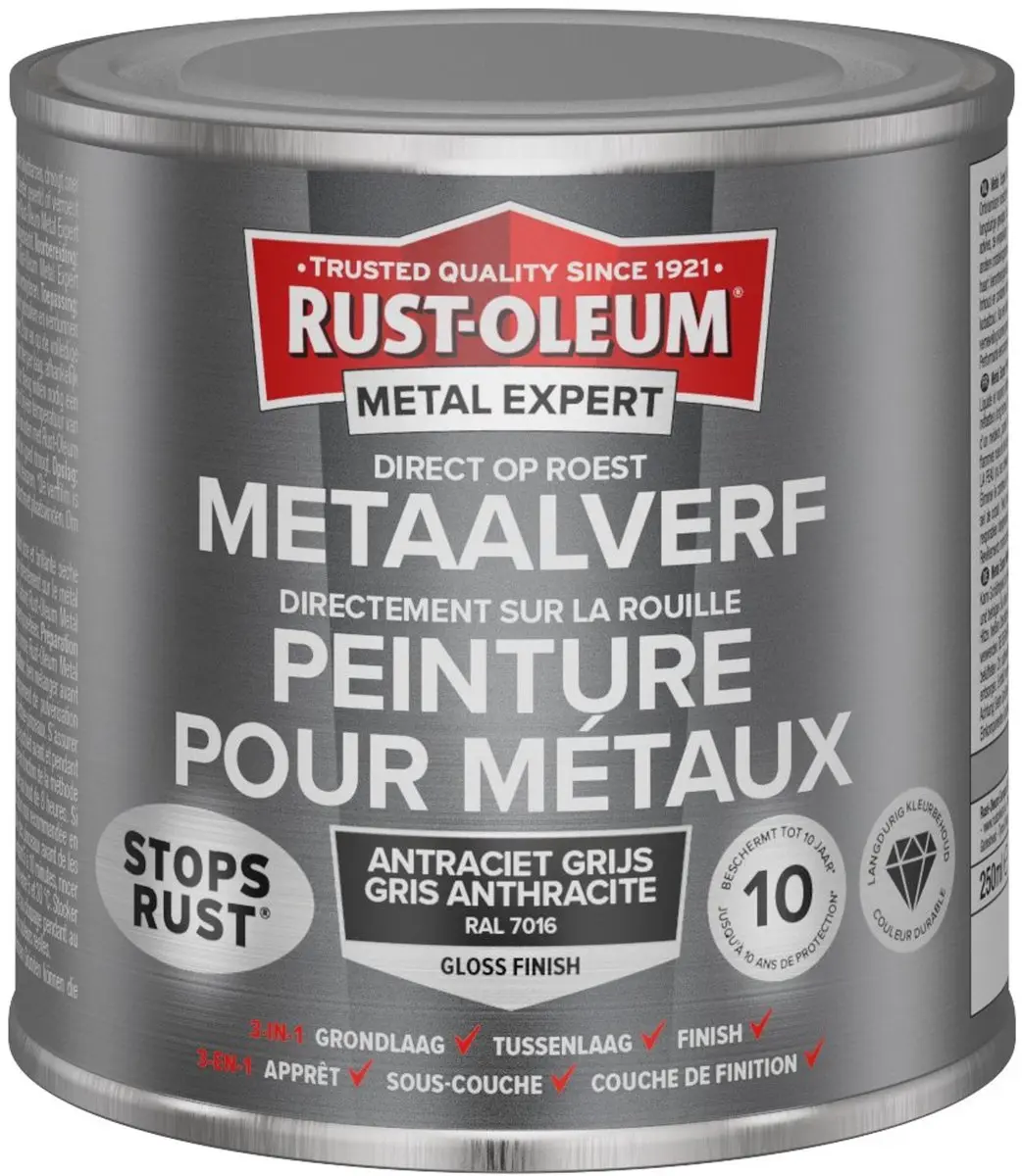 Rust-Oleum Metal Expert Direct Op Roest Metaalverf 250ml