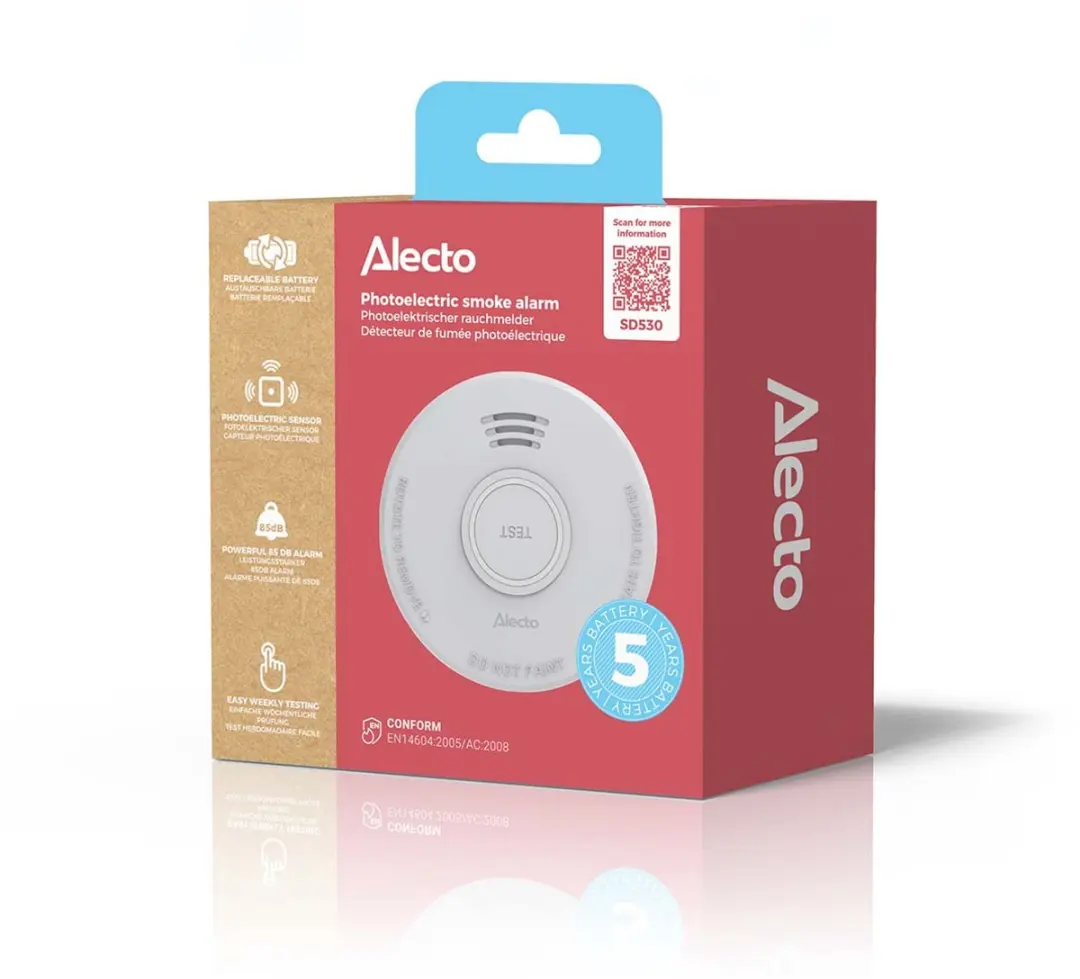 Alecto SD530 Rookmelder - 5 Jaar Batterij Wit