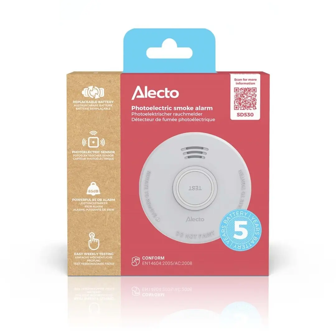 Alecto SD530 Rookmelder - 5 Jaar Batterij Wit