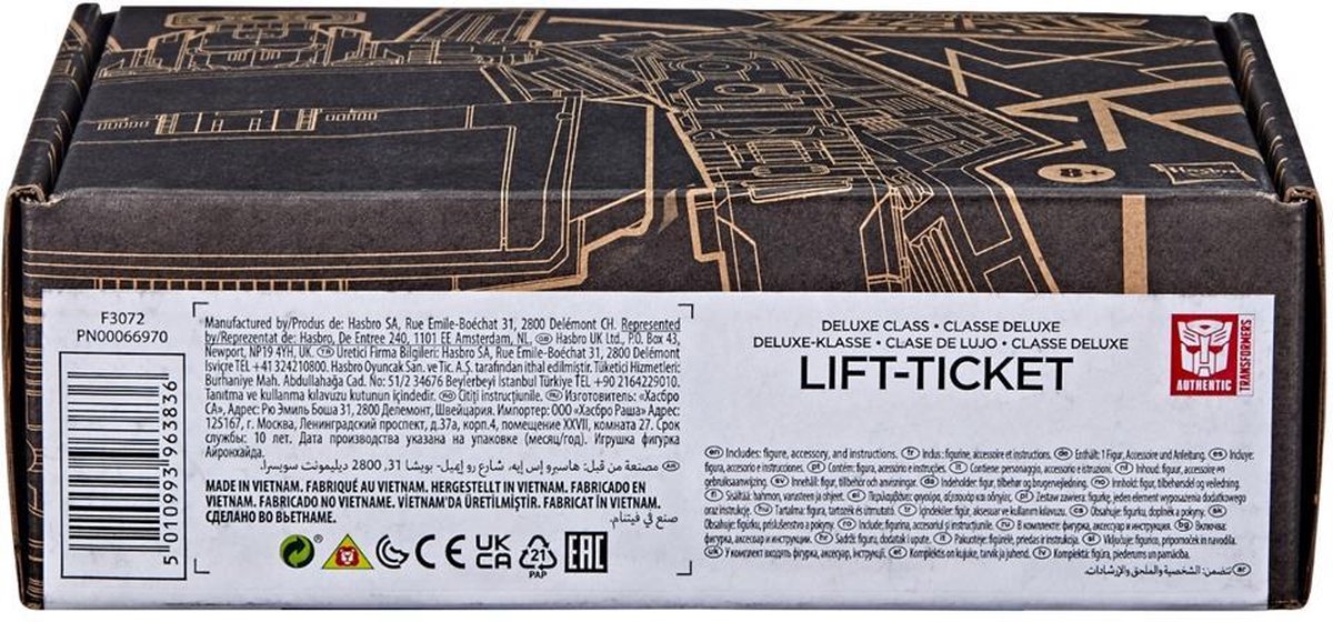Hasbro Transformers Actiefiguur Lift-Ticket 14 cm Generations Selects Deluxe Class 2022 Multicolours