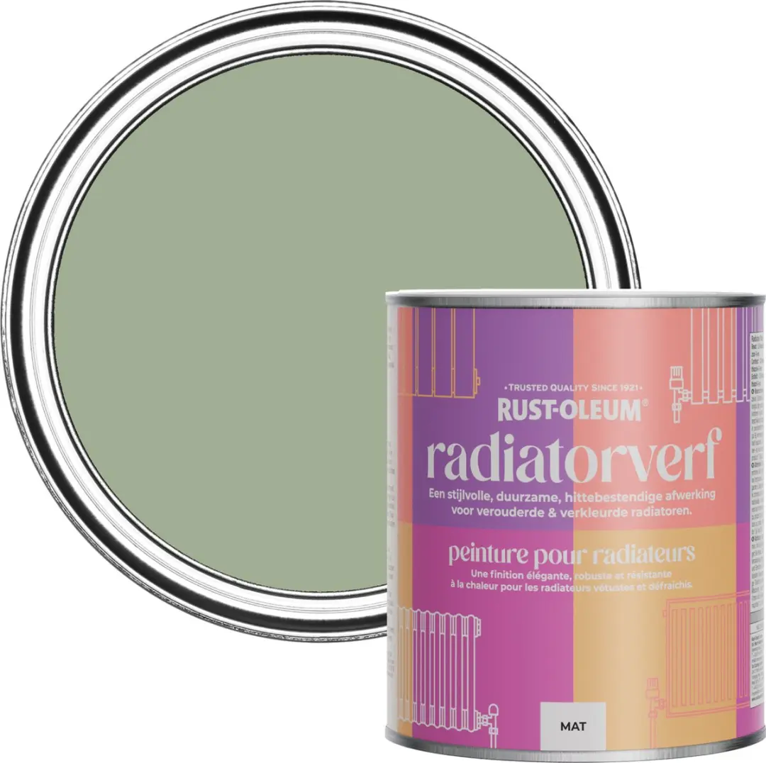 Rust-Oleum Groene Radiatorverf Kakigroen 750ml