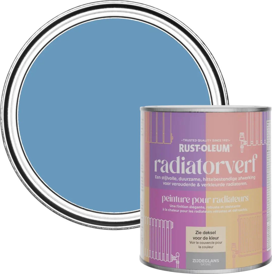 Rust-Oleum Blauw Radiatorverf Zijdeglans 750ml
