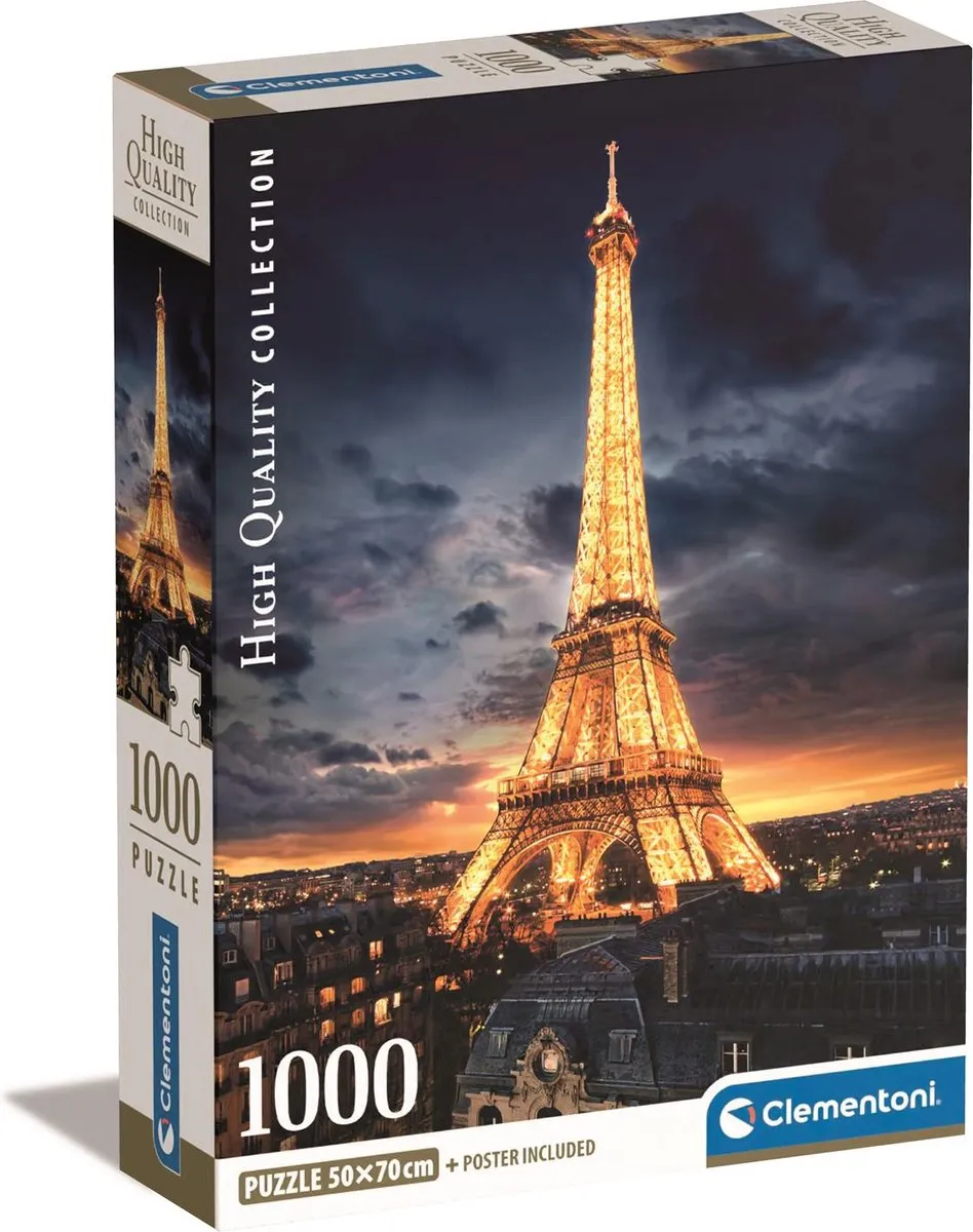 Clementoni Eiffeltoren Puzzel 1000 Stuks - High Quality Collection - Multicolor