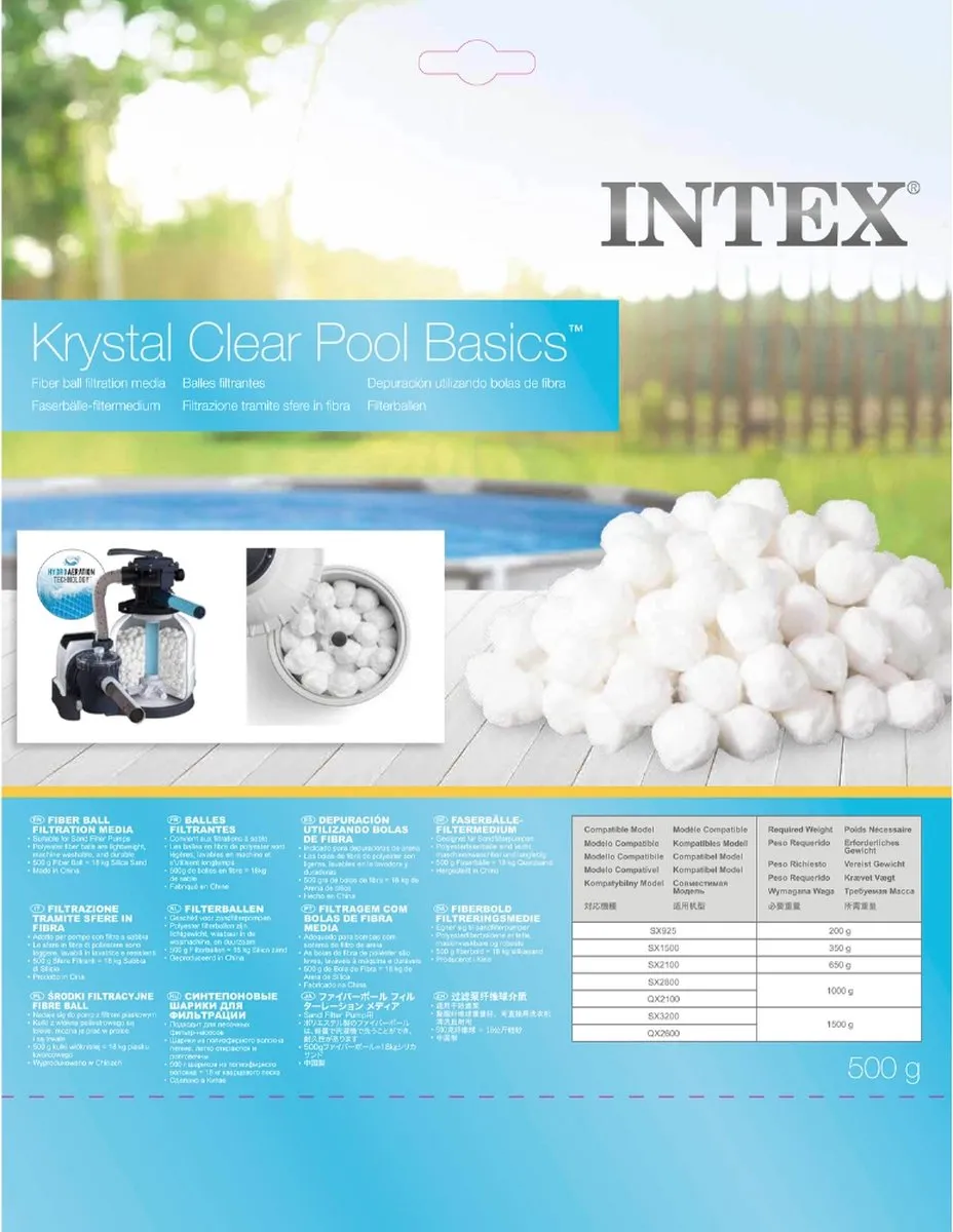 Intex Filterbollen 29045 - 8 Stuks - Wit