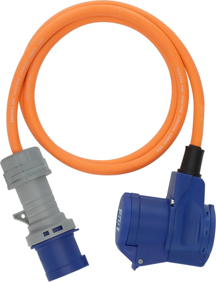 Brennenstuhl CEE Verloopkabel Camping 1,5m - 230V/16A - Oranje