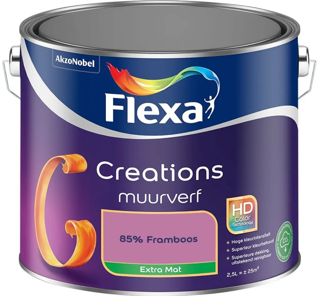 Flexa Creations Muurverf Extra Mat 85% Framboos 2,5L