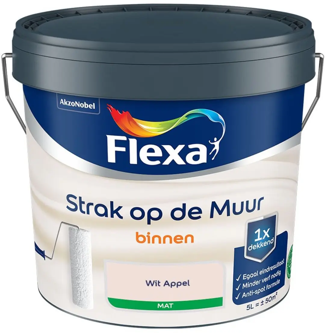 Flexa Strak Op De Muur Binnenmat Wit Appel Mengverf 5L