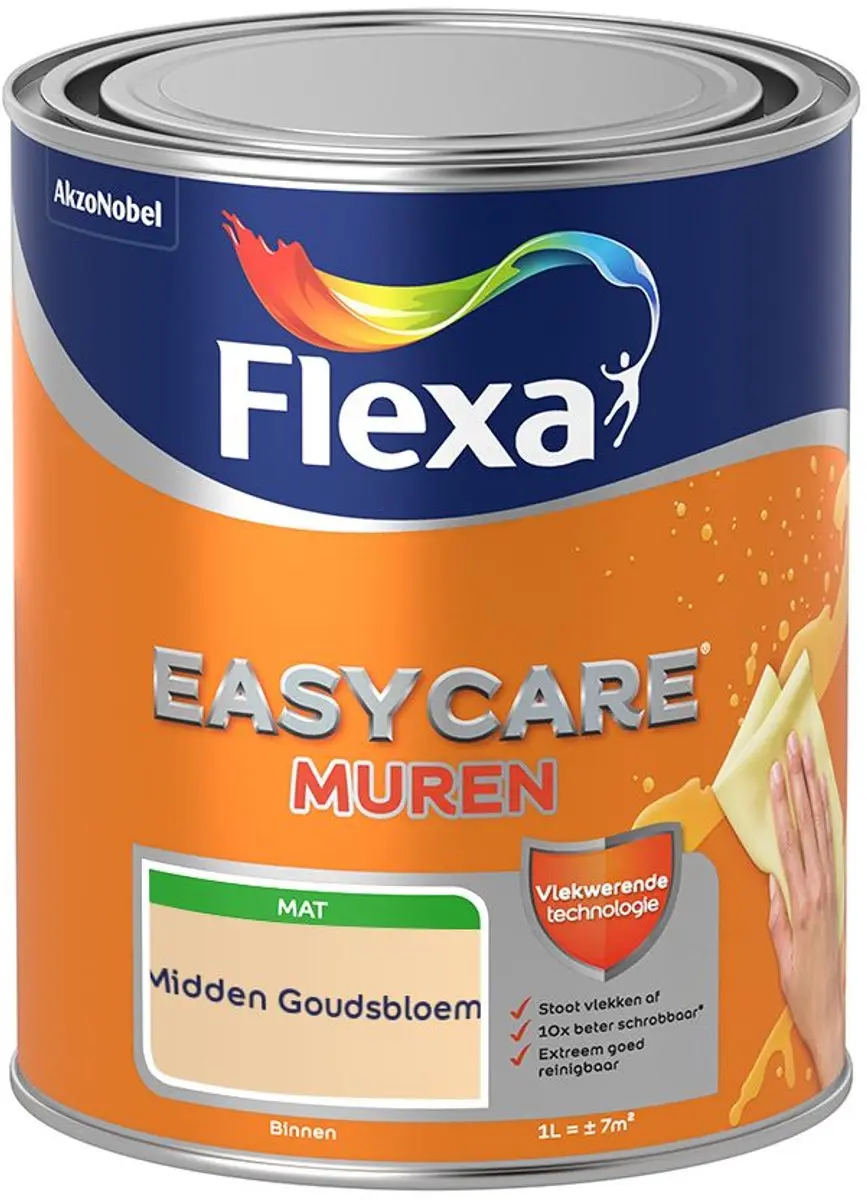 Flexa Easycare Muren Midden Goudsbloem Mengverf 1L