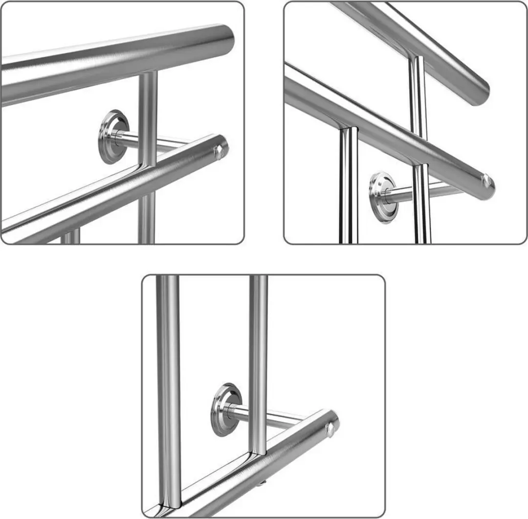 Monzana Franse Balkonreling 90x100cm - 7 Spijlen Zilver