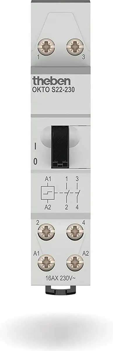 Theben OKTO S22-230 Impulsschakelaar 230V - 2 Kanalen - Grijs