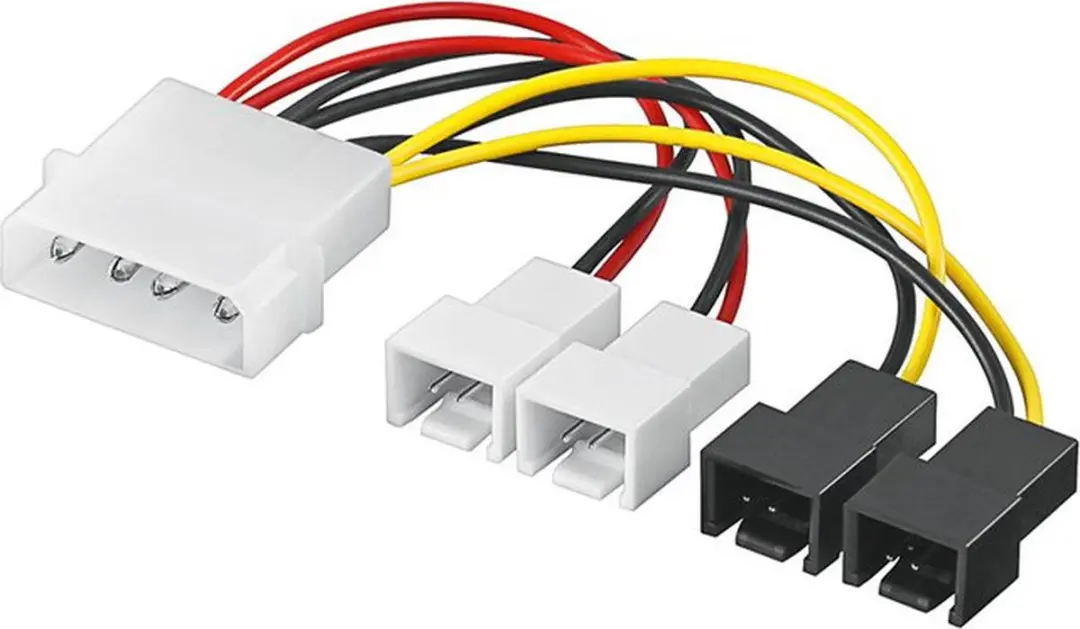 Goobay Aerator Adapterkabel Molex 4x 3-pins - Wit