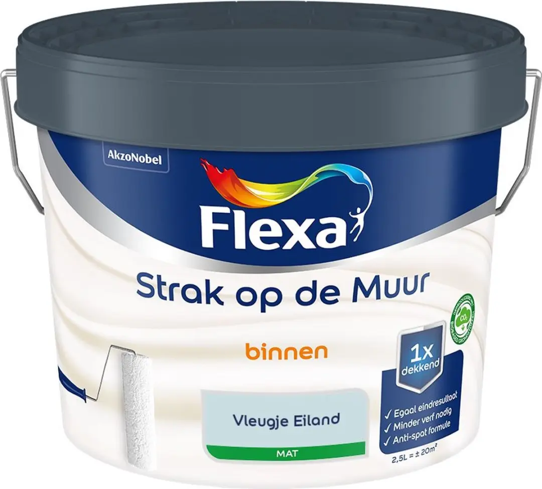 Flexa Strak Op De Muur Binnen Mat Vleugje Eiland Mengverf 2,5L