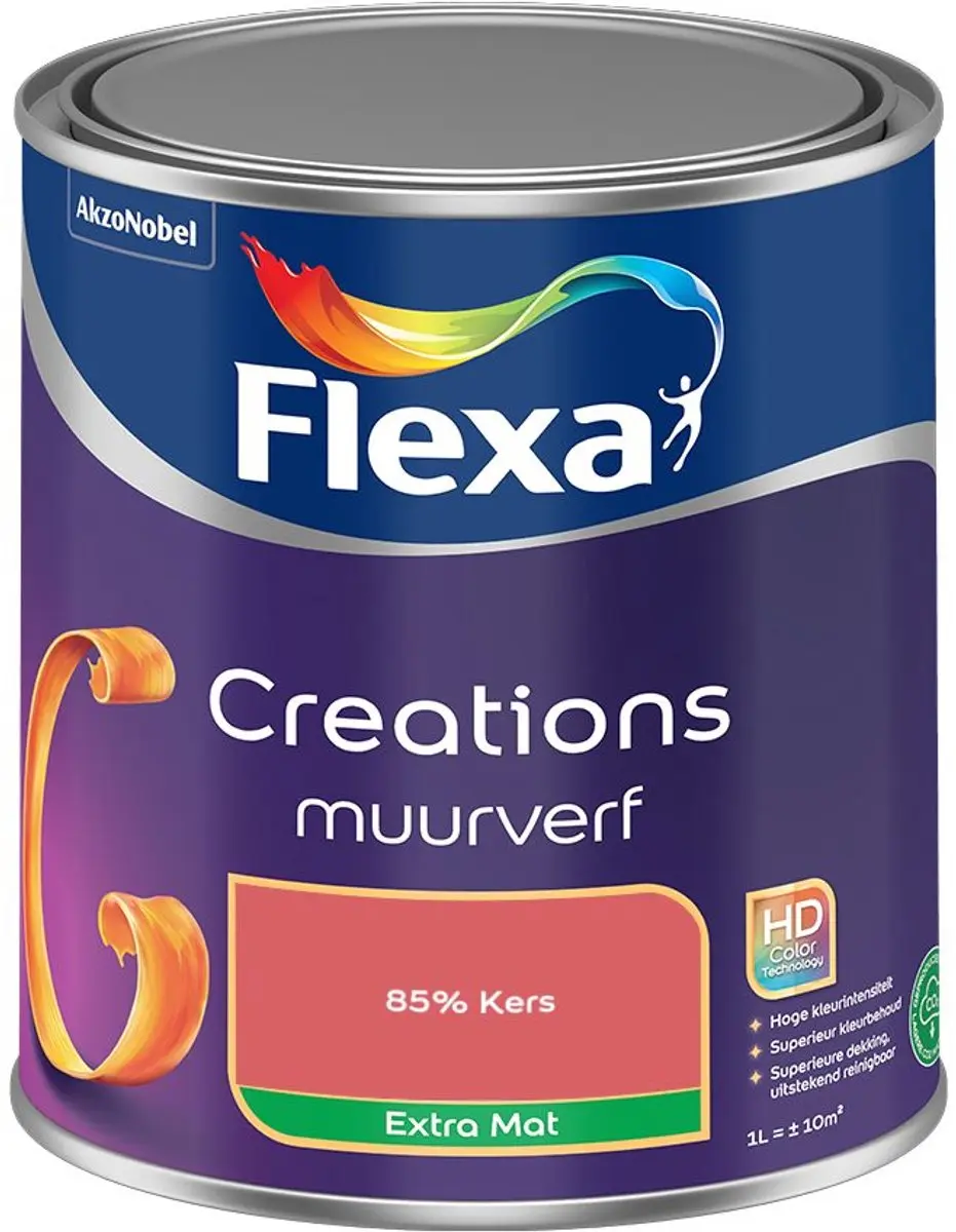 Flexa Creations Muurverf Extra Mat 85% Kers - 1L