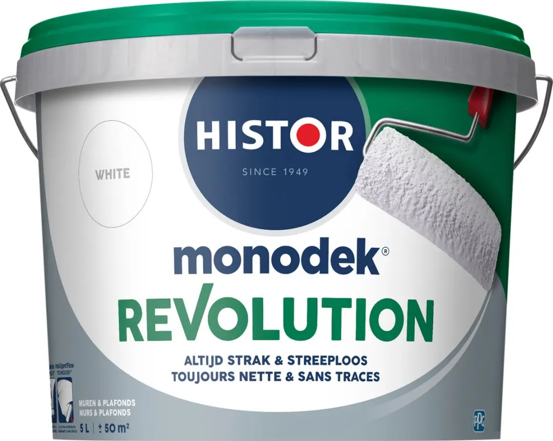 Histor Monodek Revolution Muurverf Mat Wit 5L