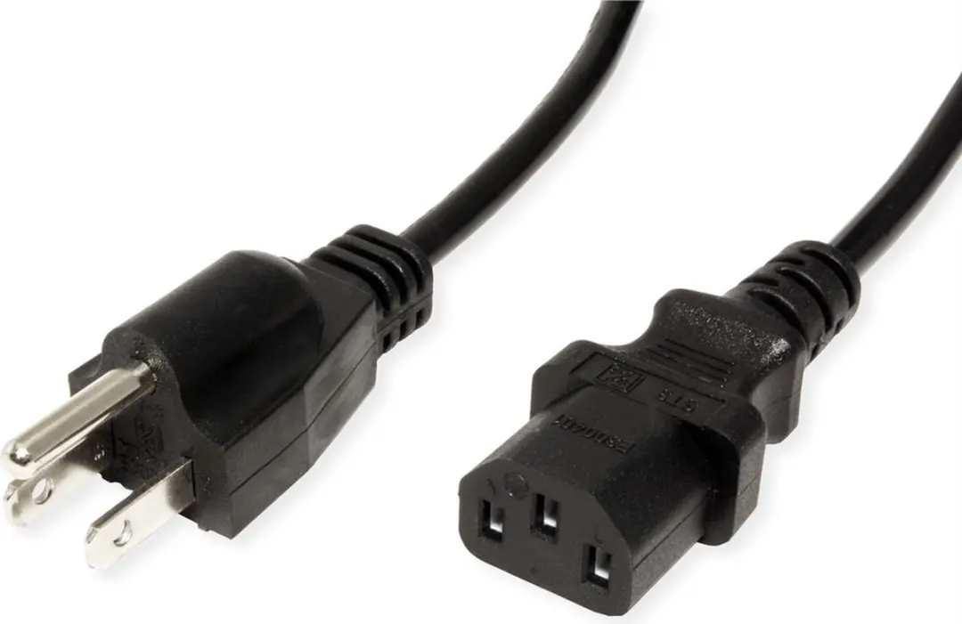Value USA C13 Voedingskabel 1,8m - Zwart