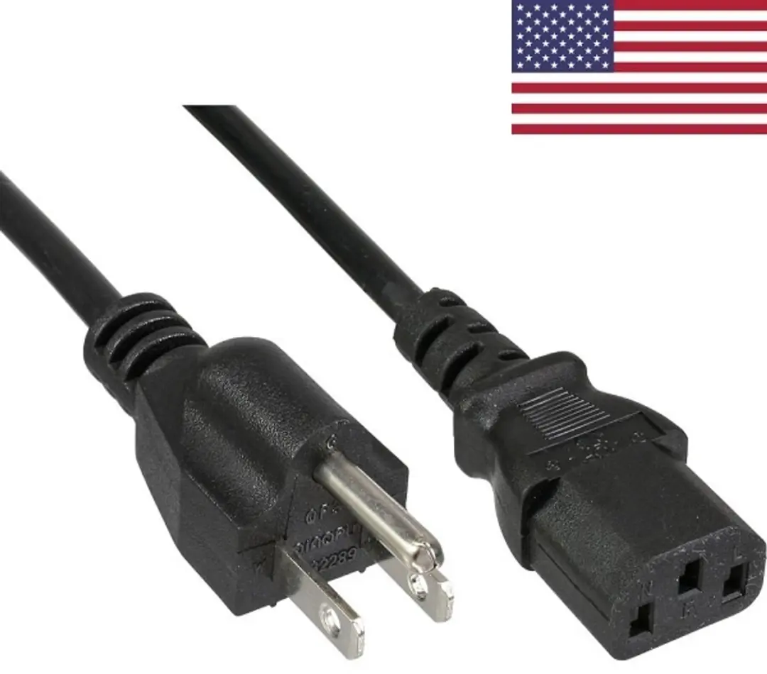 Value USA C13 Voedingskabel 1,8m - Zwart
