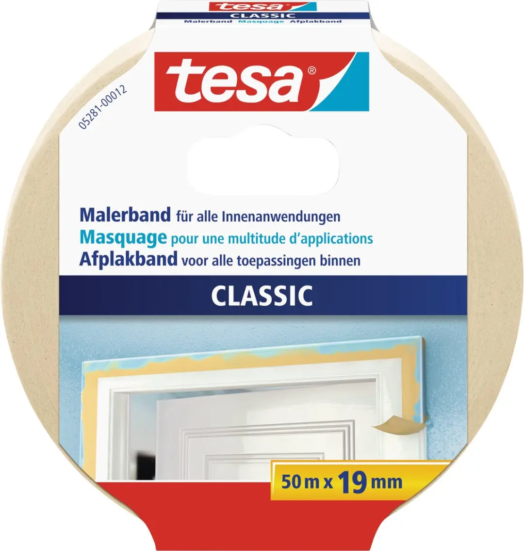 Tesa Masking Tape 19mm x 50m - 3 Rollen - Crème