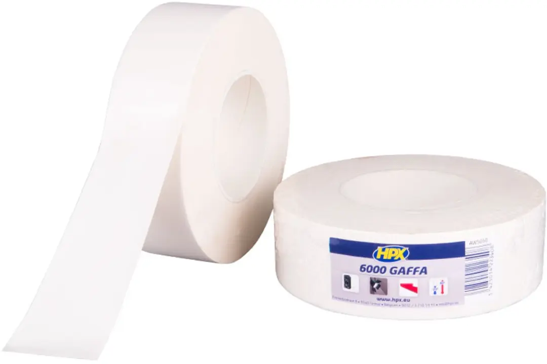 HPX Gaffer 6000 Tape 50mm x 50m - Wit