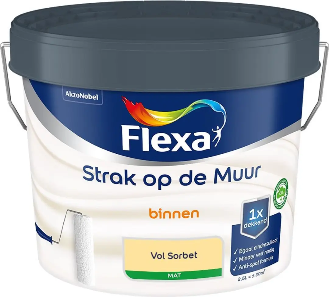 Flexa Strak Op De Muur Binnenverf Vol Sorbet 2,5L