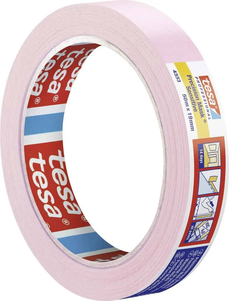 Tesa Precision Sensitive 04333-00017-02 Maskeertape - Lichtroze