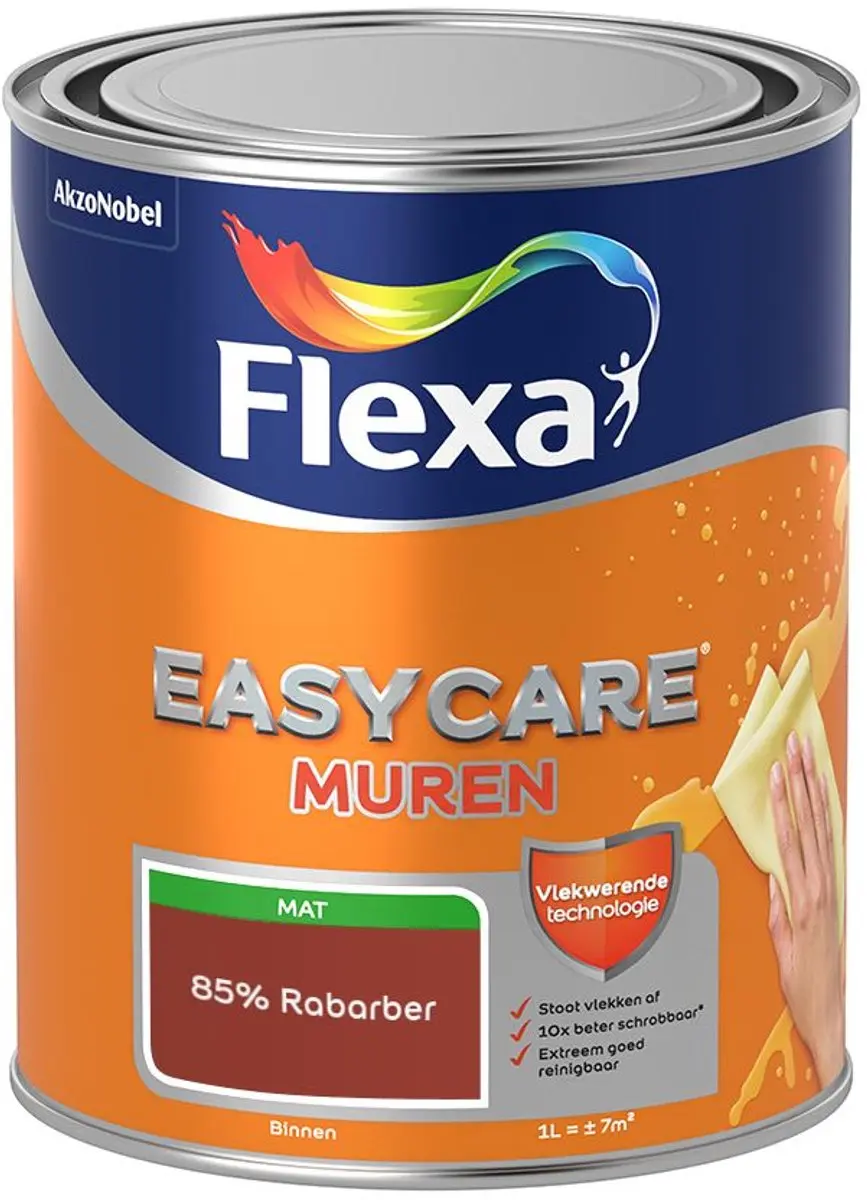 Flexa Easycare Muren Mengverf 85% Rabarber 1L