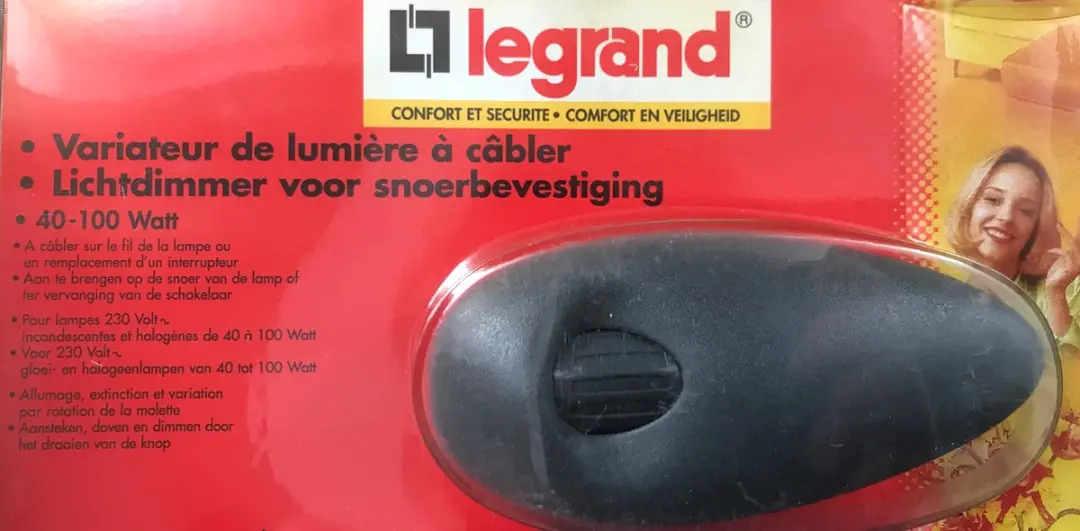 Legrand Snoerdimmer 40-100W - Zwart