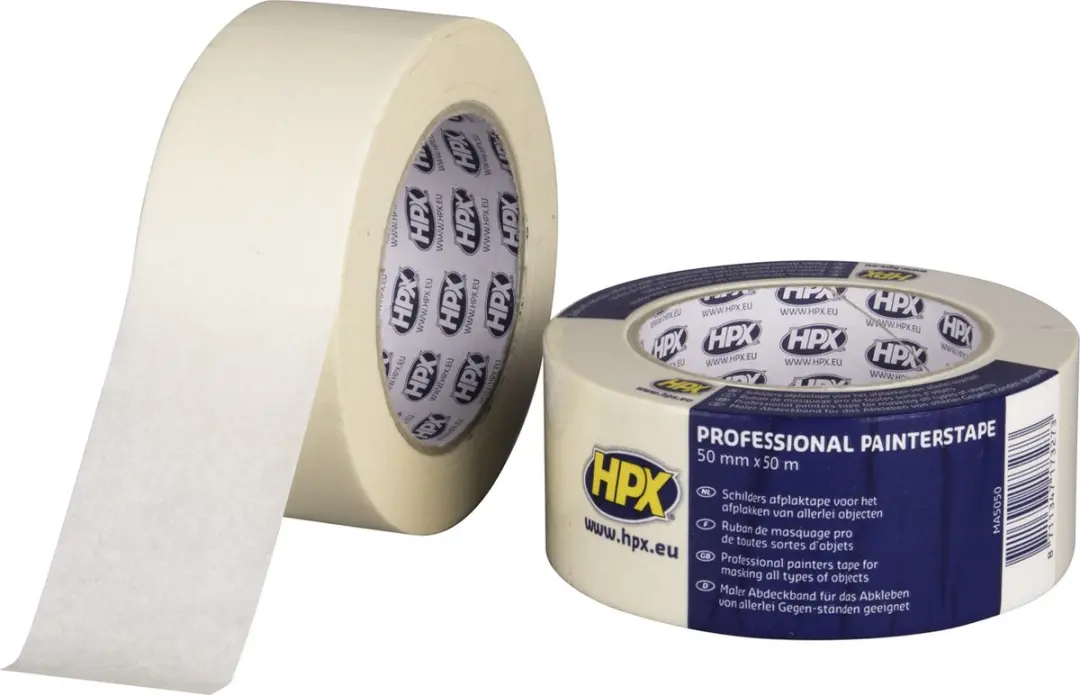 HPX Masking Tape 60°C - Crèmewit 50mm x 50m