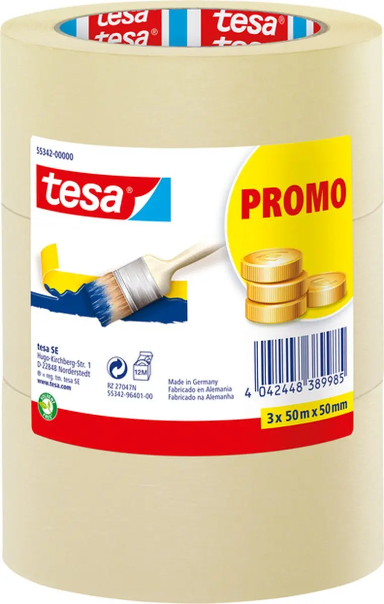Tesa Universal Afplaktape 3x50m 50mm - Roze