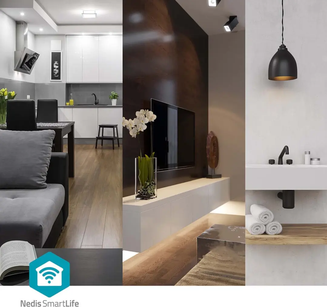 Nedis SmartLife Wi-Fi Stekkerdoos 16A - 3x Randaarde + 4x USB - 1,8m - Wit